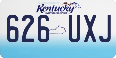 KY license plate 626UXJ