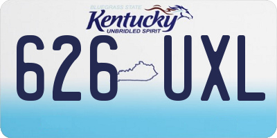 KY license plate 626UXL