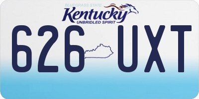 KY license plate 626UXT