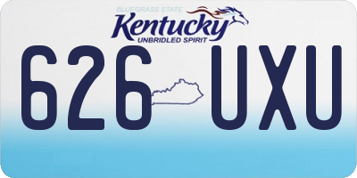 KY license plate 626UXU