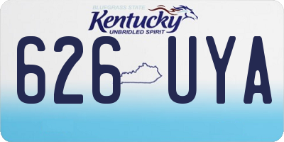 KY license plate 626UYA