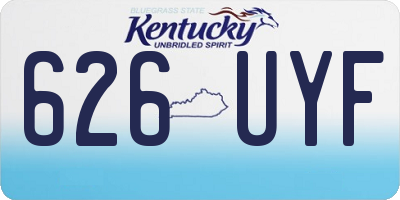 KY license plate 626UYF
