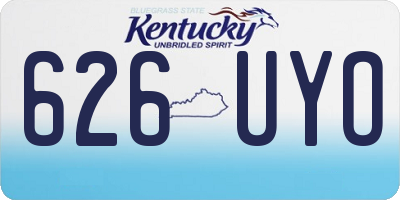 KY license plate 626UYO