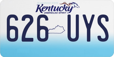 KY license plate 626UYS
