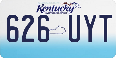 KY license plate 626UYT