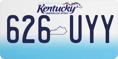 KY license plate 626UYY