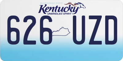 KY license plate 626UZD