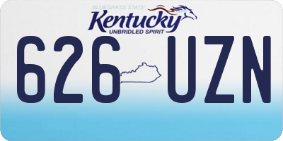 KY license plate 626UZN