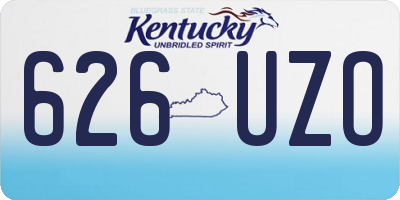 KY license plate 626UZO