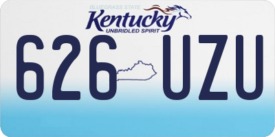 KY license plate 626UZU