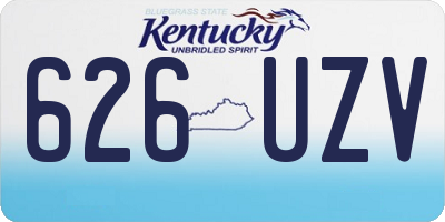 KY license plate 626UZV