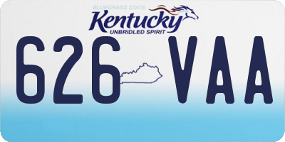 KY license plate 626VAA