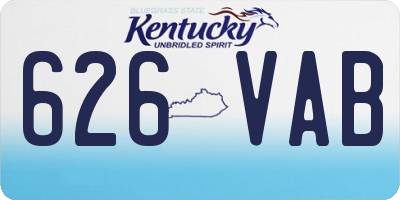 KY license plate 626VAB