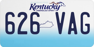 KY license plate 626VAG
