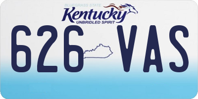 KY license plate 626VAS