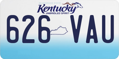 KY license plate 626VAU