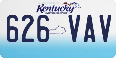 KY license plate 626VAV