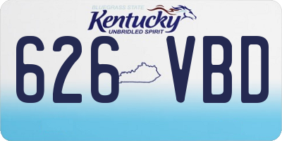 KY license plate 626VBD