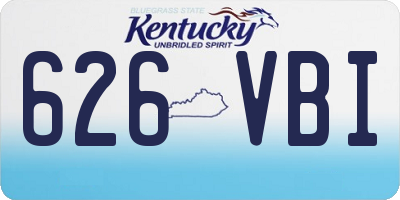 KY license plate 626VBI