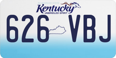 KY license plate 626VBJ