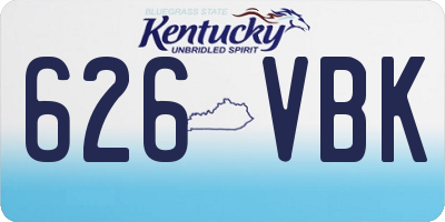 KY license plate 626VBK