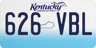 KY license plate 626VBL