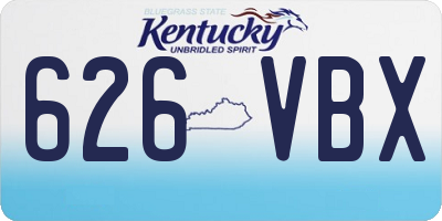 KY license plate 626VBX