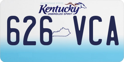 KY license plate 626VCA