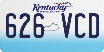 KY license plate 626VCD