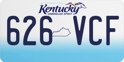 KY license plate 626VCF