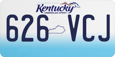 KY license plate 626VCJ