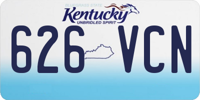 KY license plate 626VCN