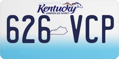 KY license plate 626VCP