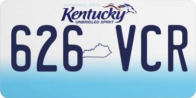 KY license plate 626VCR