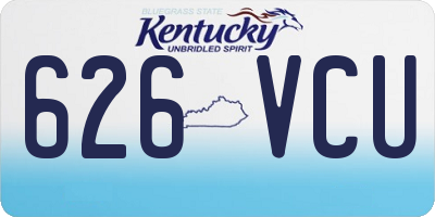 KY license plate 626VCU