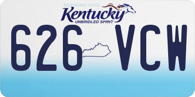 KY license plate 626VCW