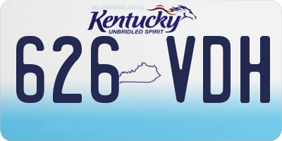 KY license plate 626VDH
