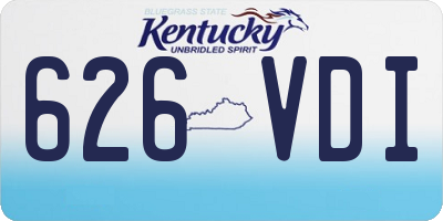 KY license plate 626VDI