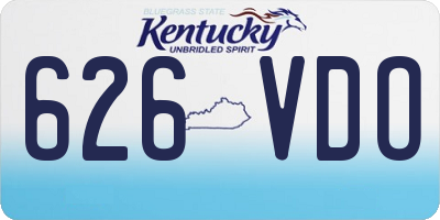 KY license plate 626VDO