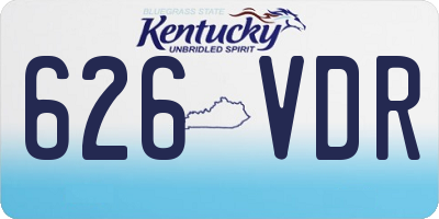 KY license plate 626VDR