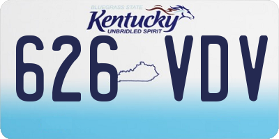 KY license plate 626VDV