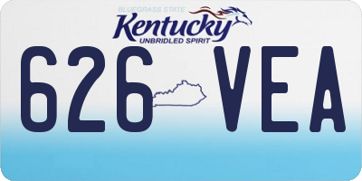 KY license plate 626VEA