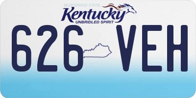 KY license plate 626VEH