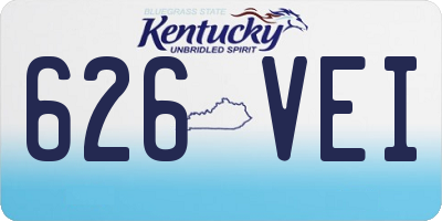 KY license plate 626VEI