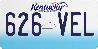 KY license plate 626VEL