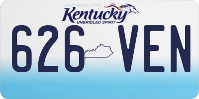 KY license plate 626VEN