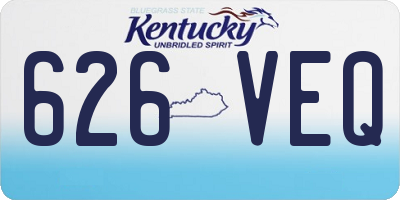 KY license plate 626VEQ