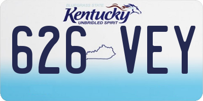 KY license plate 626VEY