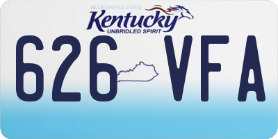 KY license plate 626VFA