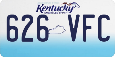 KY license plate 626VFC